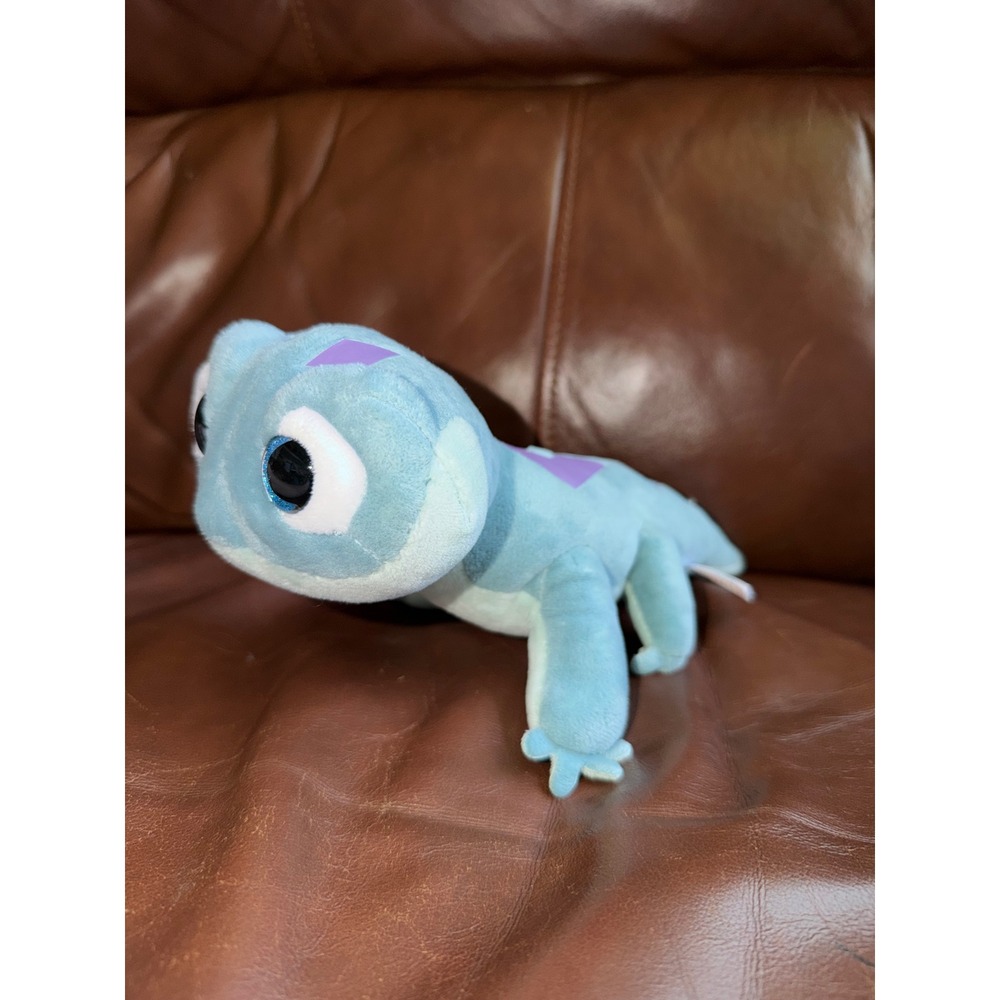 Ty Disney Frozen 2 Bruni Salamander Plush Sparkle Beanie Baby Blue Lizard Toy